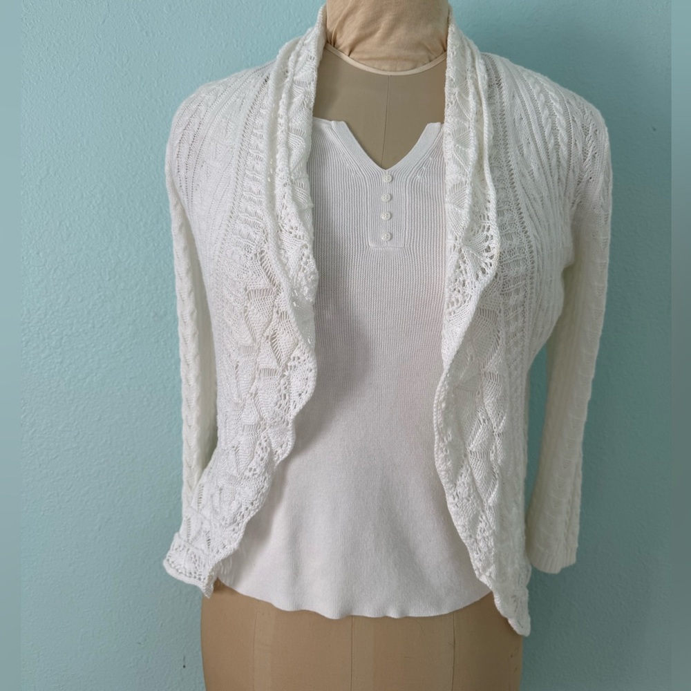 Ralph Lauren Jeans CO. Crochet open front cardigan size S/P